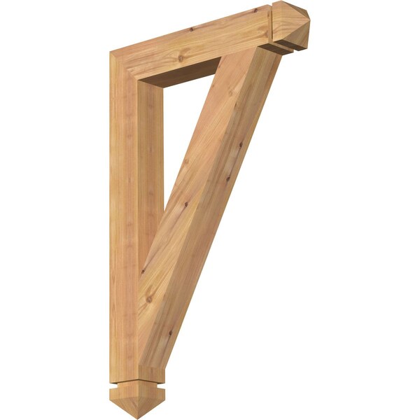 Ekena Millwork Traditional Arts & Crafts Smooth Bracket, Western Red Cedar, 3 1/2"W x 22"D x 34"H BKT04X22X34TRA03SWR - main
